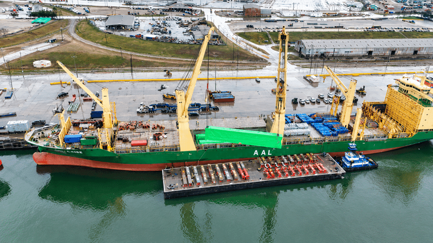 AAL Shipping Delivers Heavy Power Generation Equipment to Houston