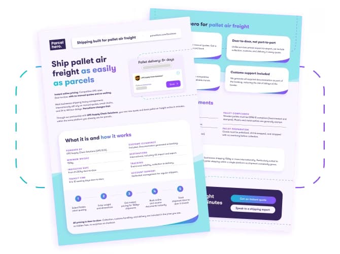 Parcelhero Introduces Pallet Airfreight Guide and Booking for Exporters
