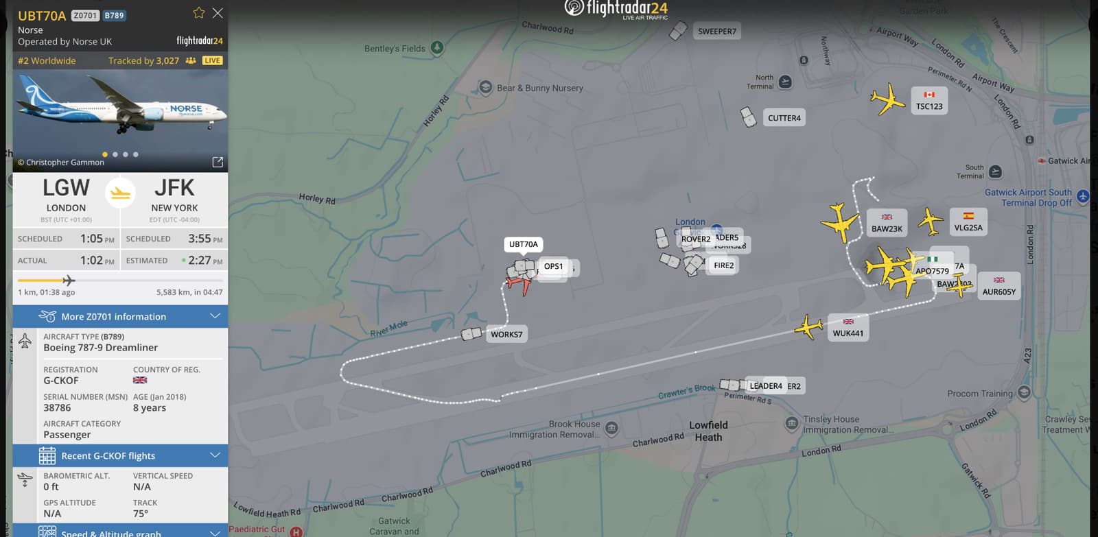 Gatwick Runway Briefly Closed After Norse Atlantic Aircraft Incident
