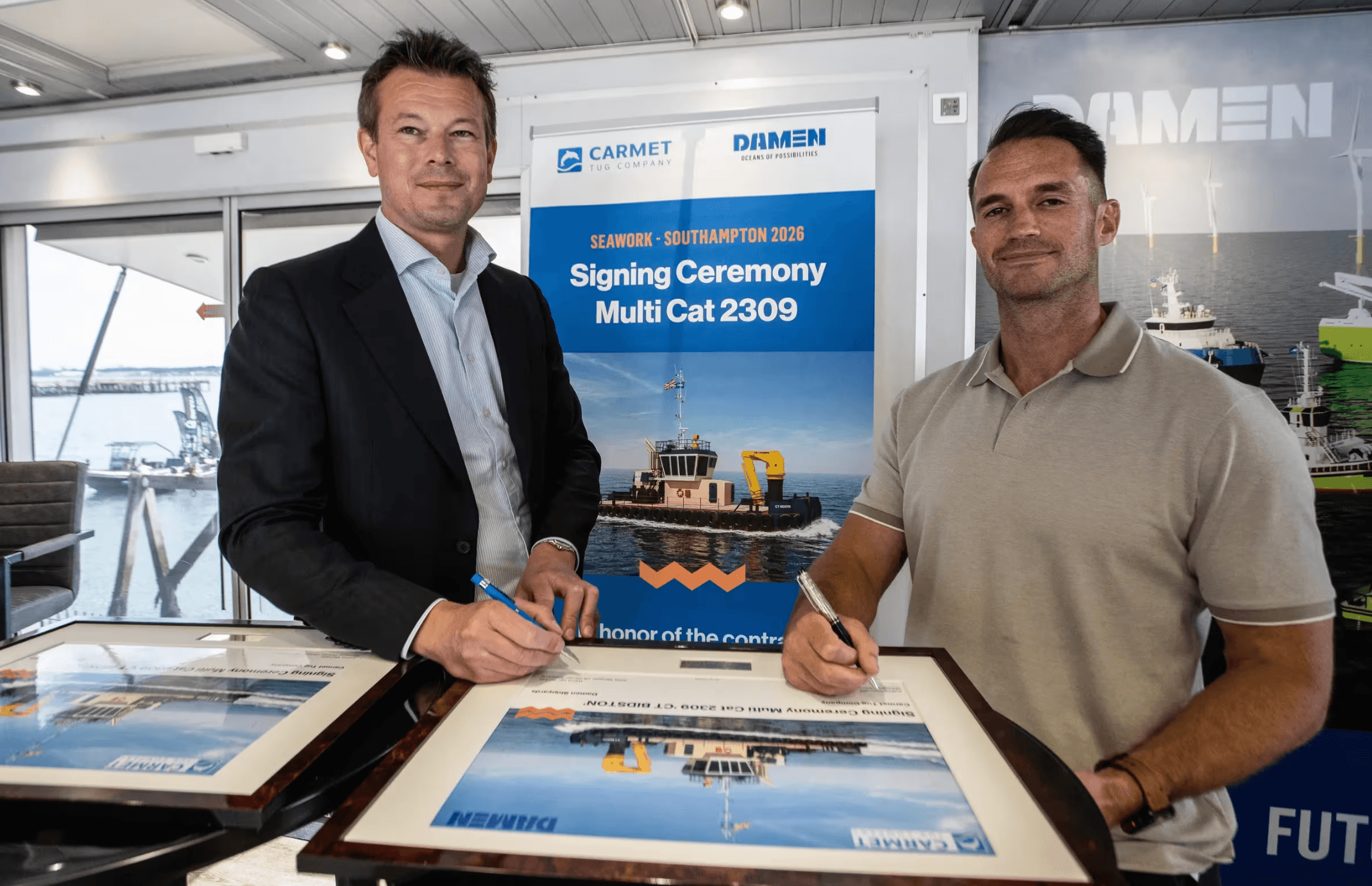 Damen Accelerates MultiCat 2309 Tug Delivery to Carmet Following Seawork Order