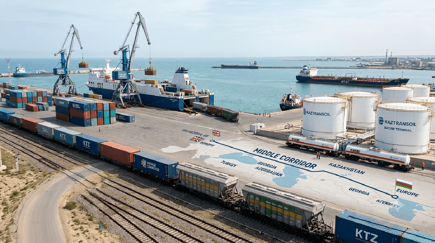 Kazakhstan's Middle Corridor Exceeds 4.5 Million Tonnes with New UK Fertilizer Route