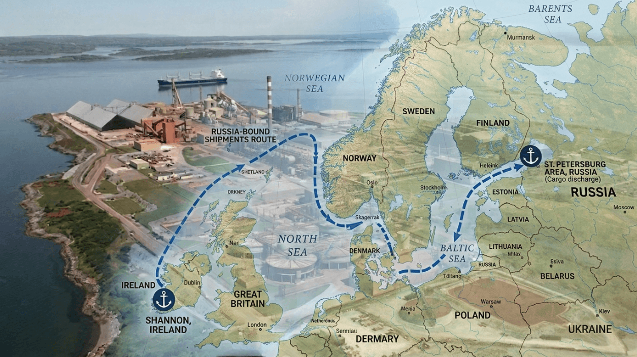 EU Sanctions Threaten Ireland-Russia Alumina Shipping Route