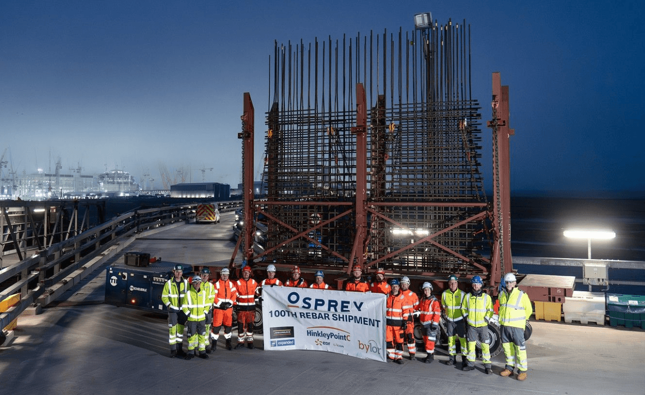Osprey Completes Hinkley Point C Rebar Logistics with 700 Cage Deliveries
