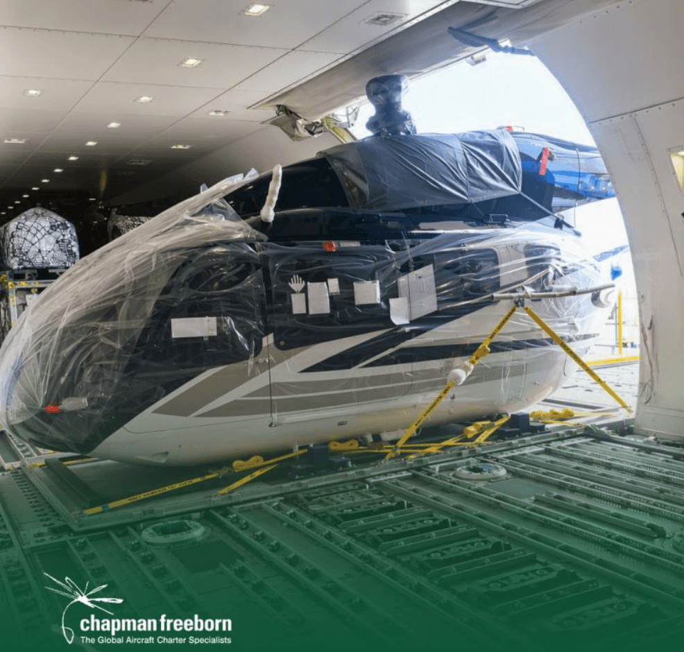 Chapman Freeborn Airfreights Helicopter from Europe to North America