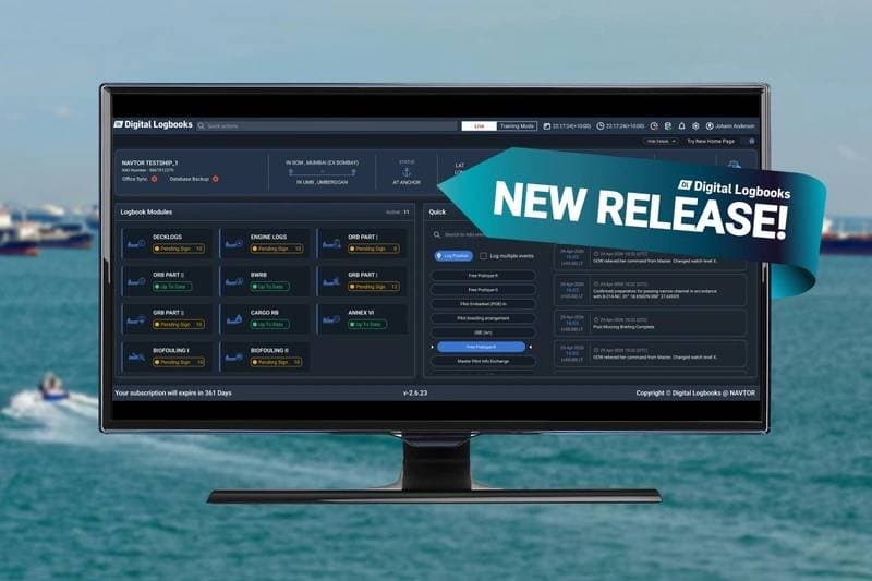 NAVTOR Enhances Digital Logbooks with Integrated Visitor and ROB Reporting