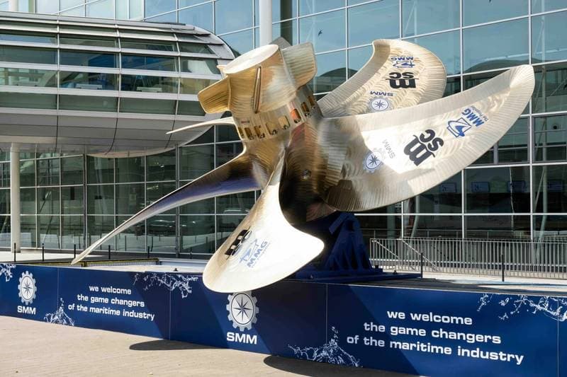 Giant Propeller Installed in Hamburg Ahead of SMM 2026 Exhibition
