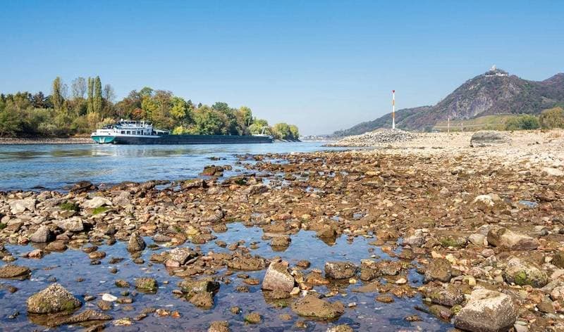 Rhine River Low Water Levels Continue to Disrupt European Inland Shipping