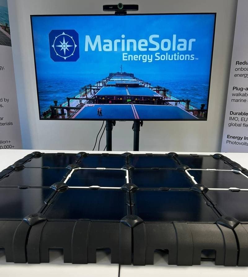 MarineSolar Tests NanoDeck PV System on Rio Tinto Vessel RTM Cook