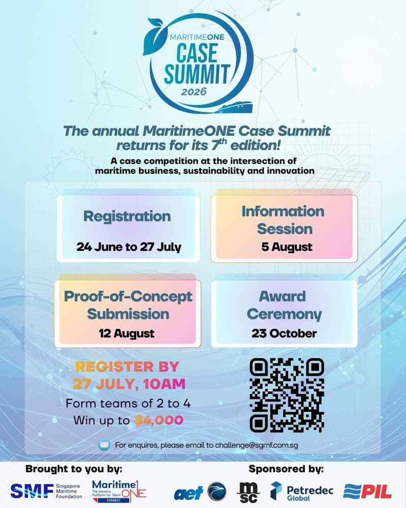 Singapore Maritime Foundation Launches 2026 MaritimeONE Case Summit