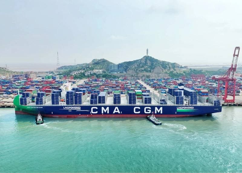 CMA CGM Receives Largest LNG-Powered Container Ship Under French Flag