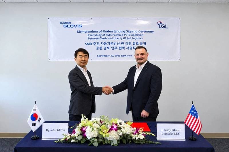 Liberty Global Logistics and Hyundai Glovis Explore Nuclear-Powered Car Carriers