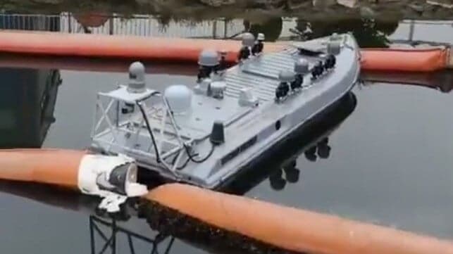 Ukrainian Drone Boat Explodes Within Romania's Port of Constanta