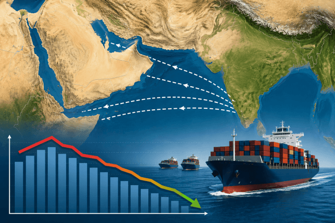 India-Gulf Container Shipping Rates Decline as Capacity Improves