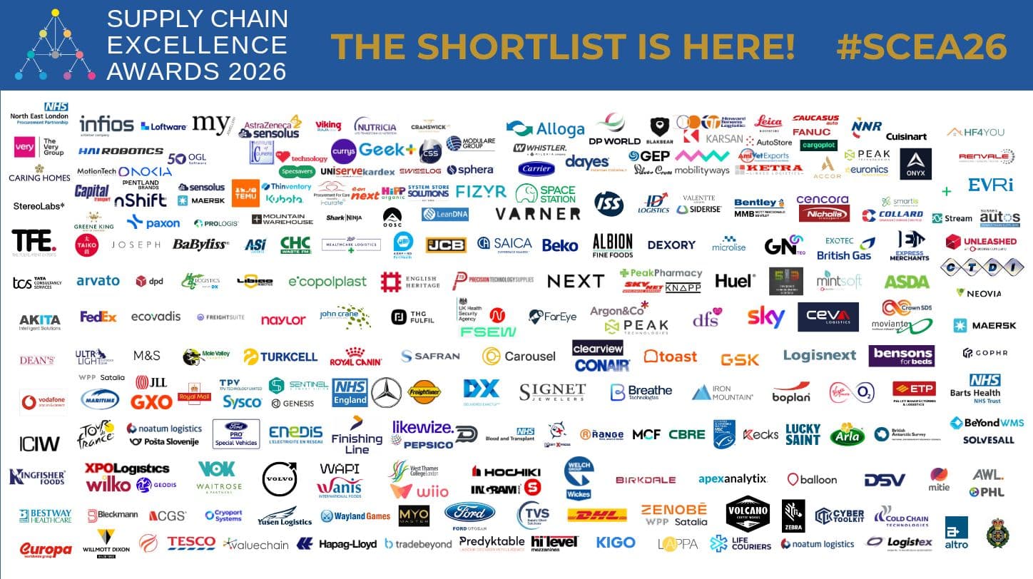Supply Chain Excellence Awards Announce Record Shortlist for 30th Edition