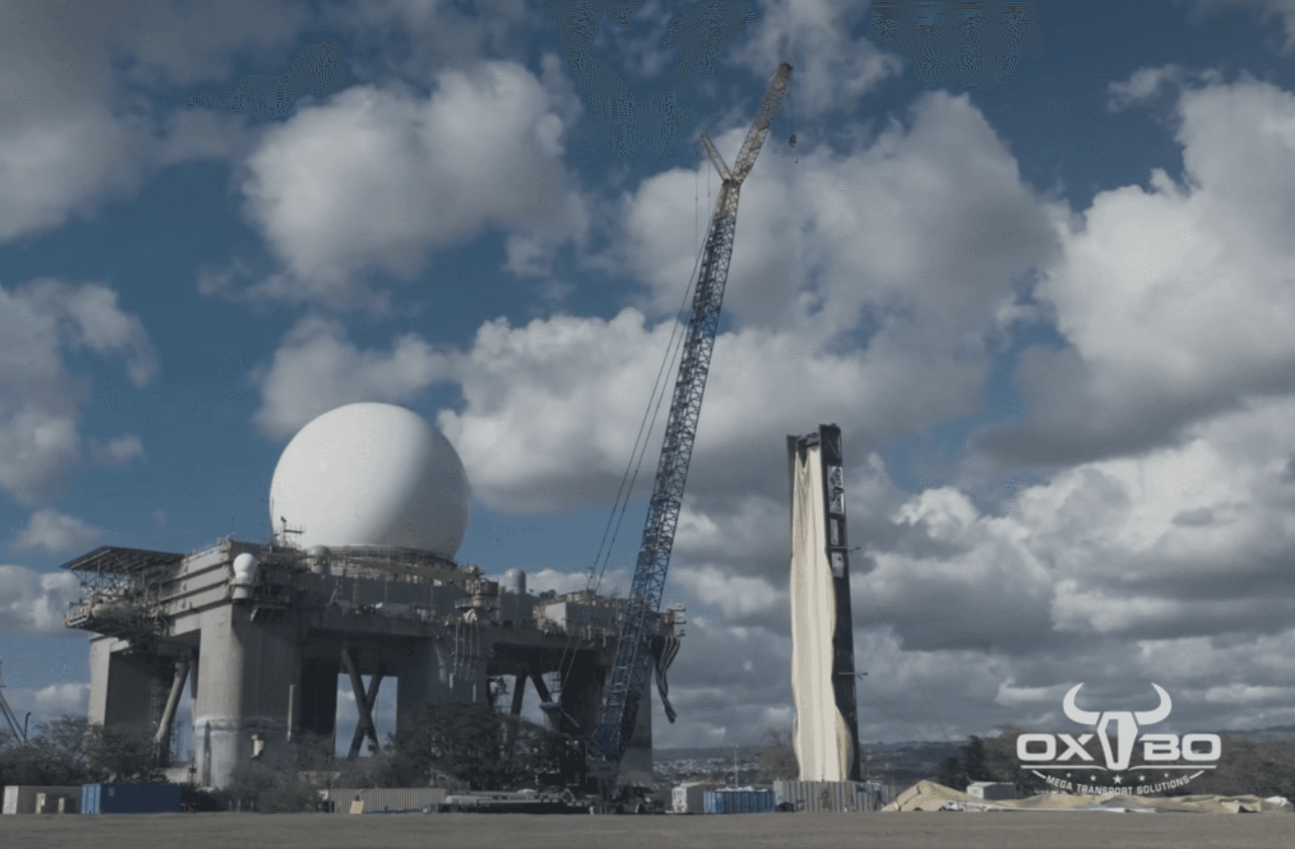OXBO Delivers 130-Foot Radar Dome to Pearl Harbor