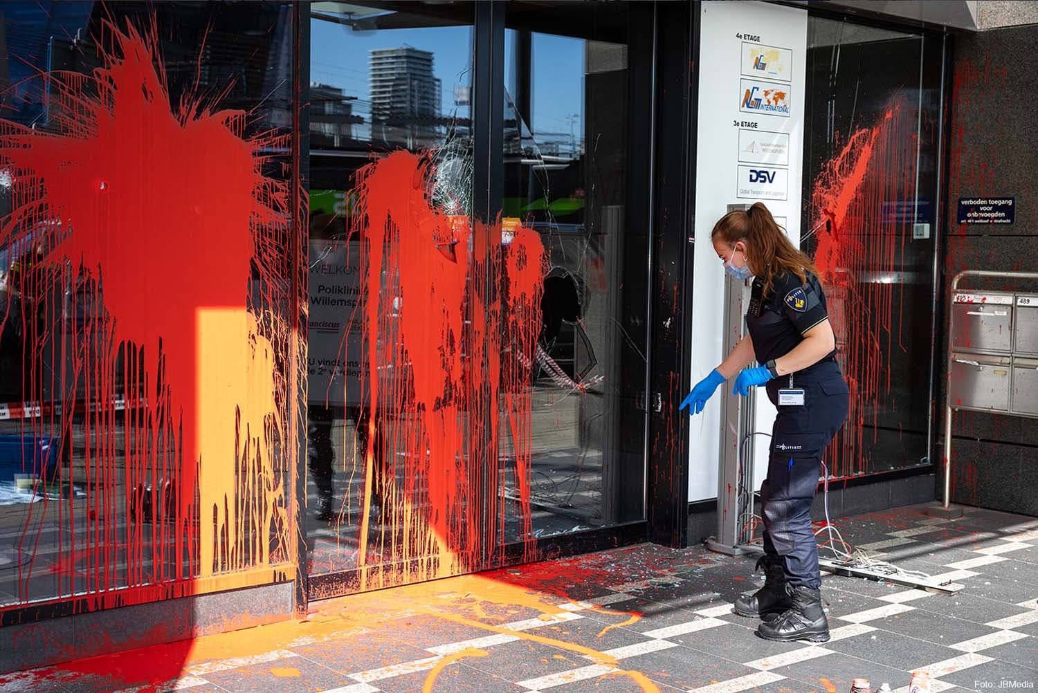 Vandalism Targets DSV Office Building in Rotterdam