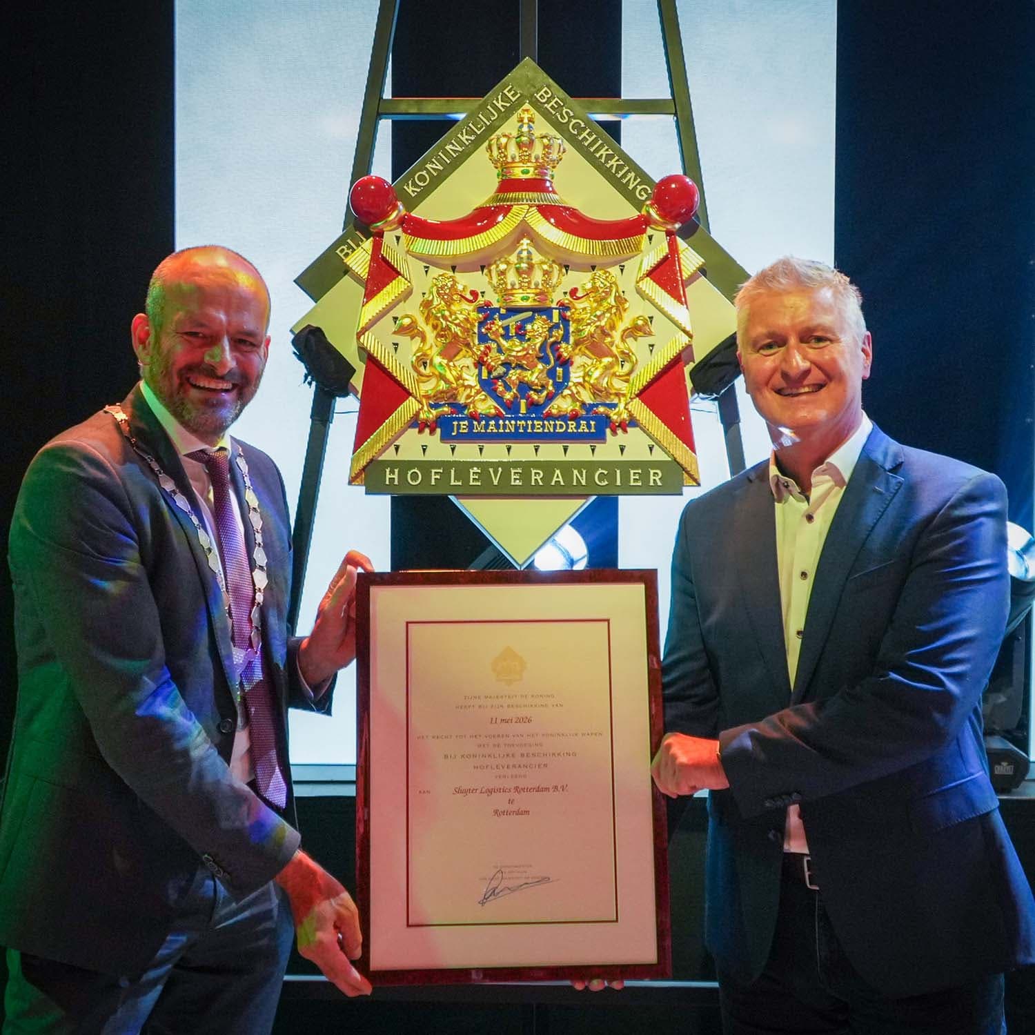 Sluyter Logistics Celebrates Centenary, Awarded Royal Warrant