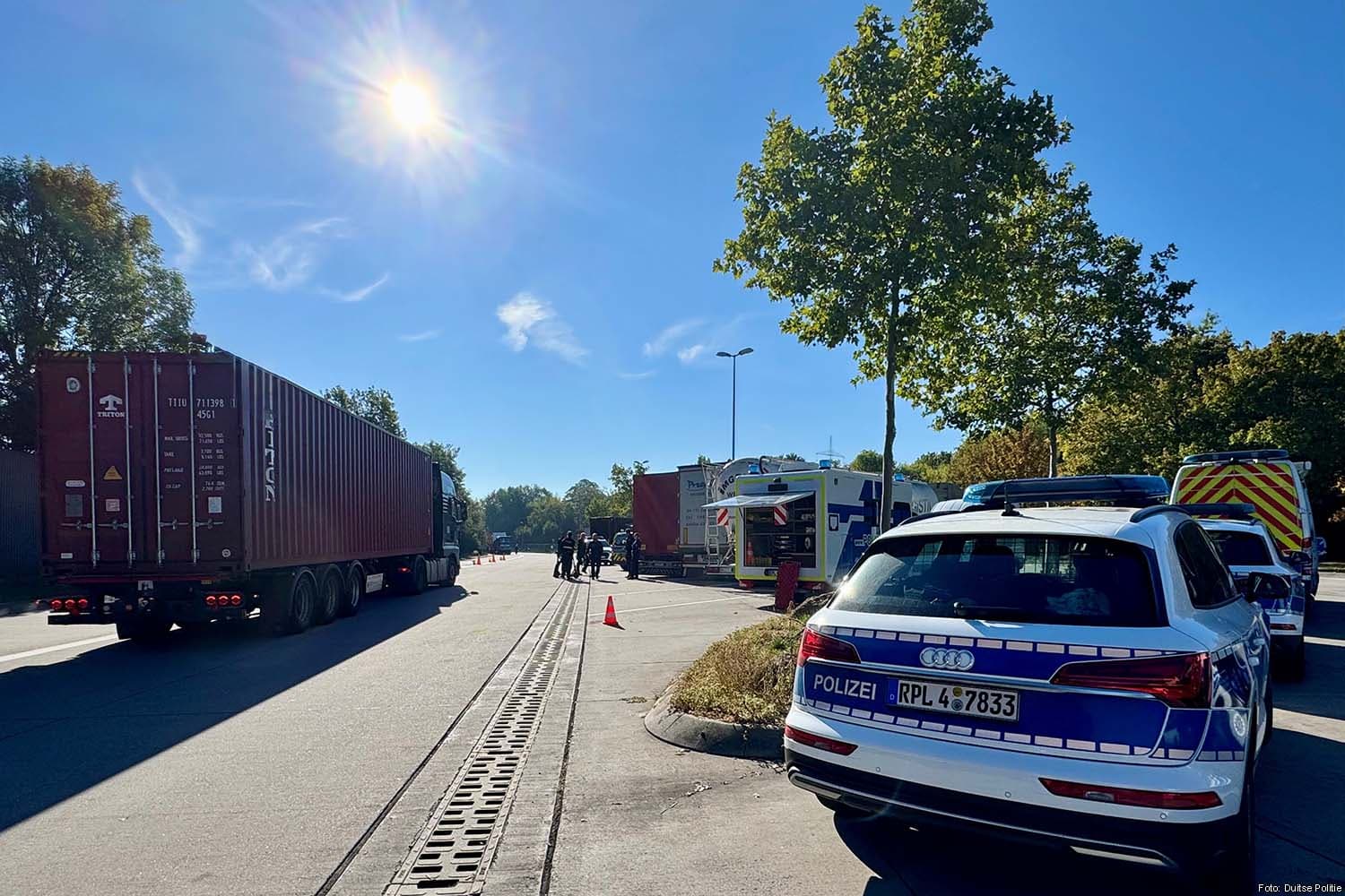 German A61 Highway Check Halts Dozens of Commercial Vehicles