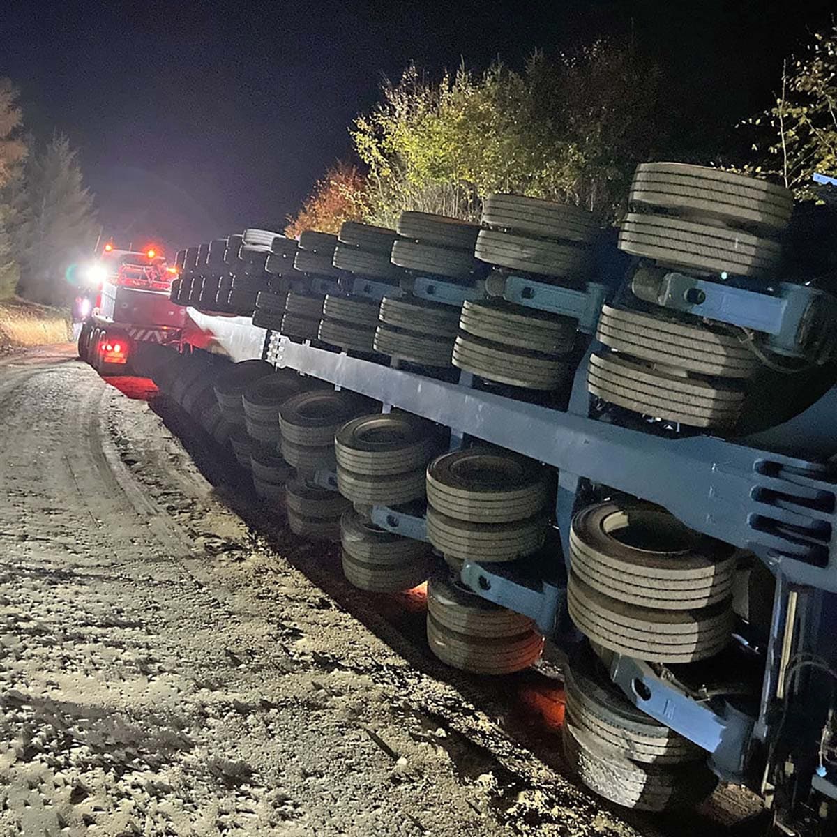 Heavy Wind Turbine Blade Overturns During Transport in Germany