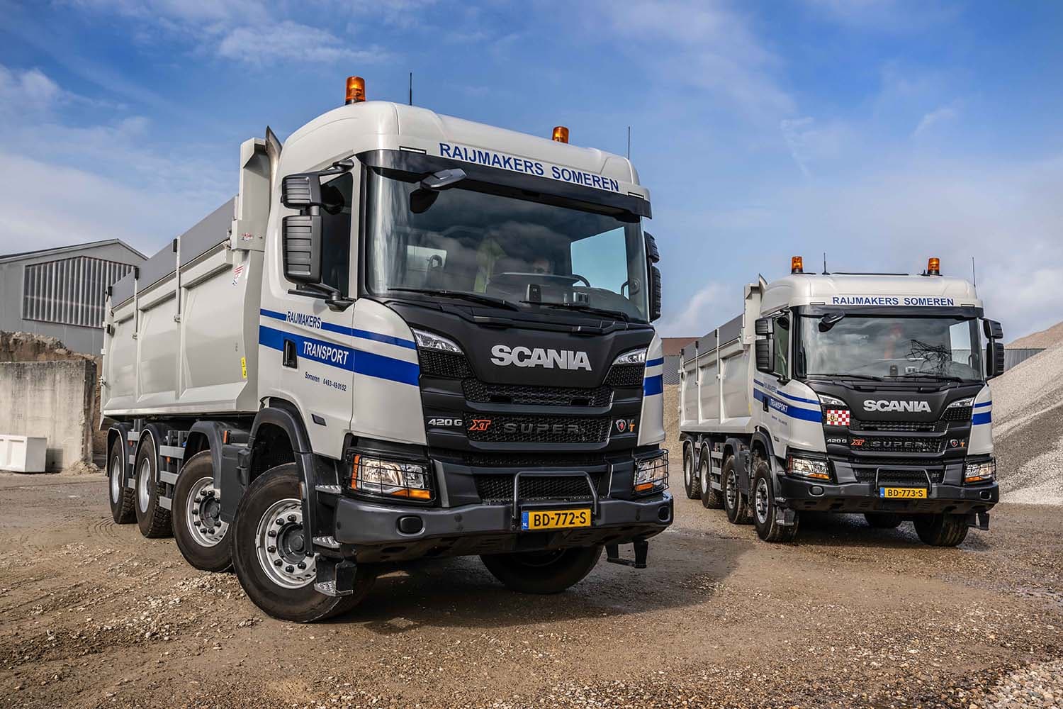 Raijmakers Transport Rebuilds Fleet with Two New Scania 8x4 Tippers After Major Fire