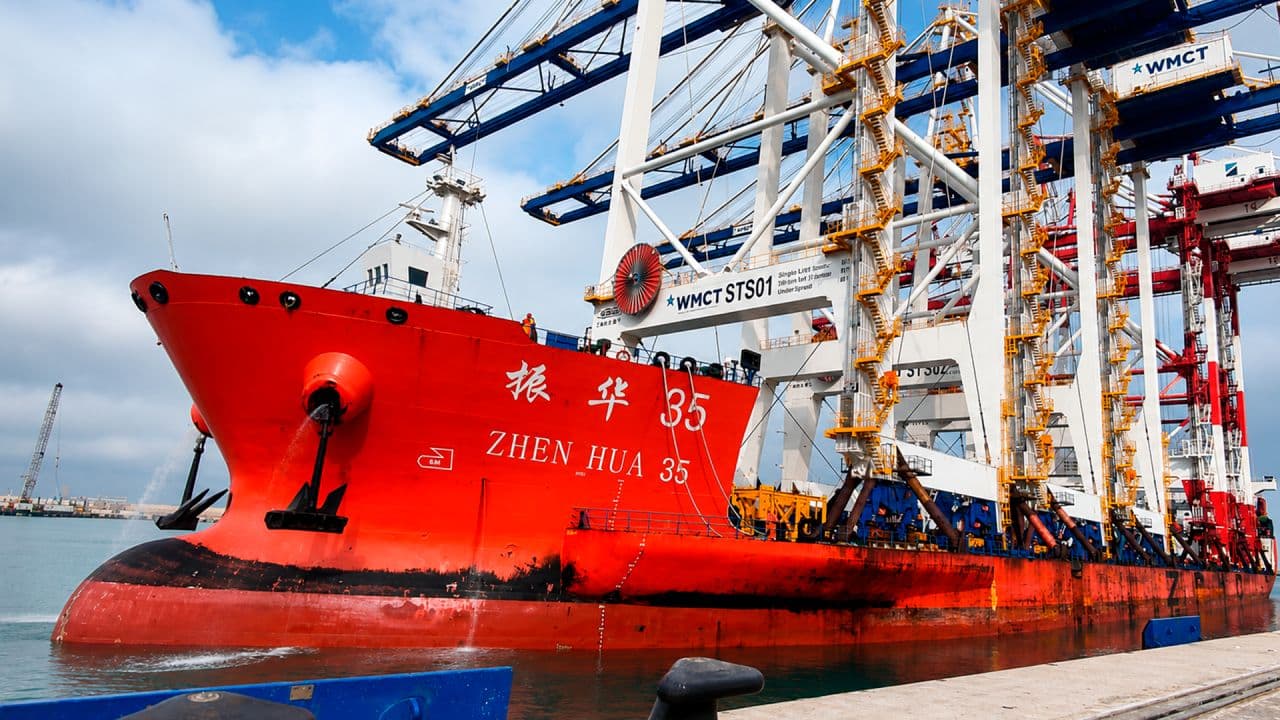 First STS Cranes Arrive at Morocco's Nador West Med Port