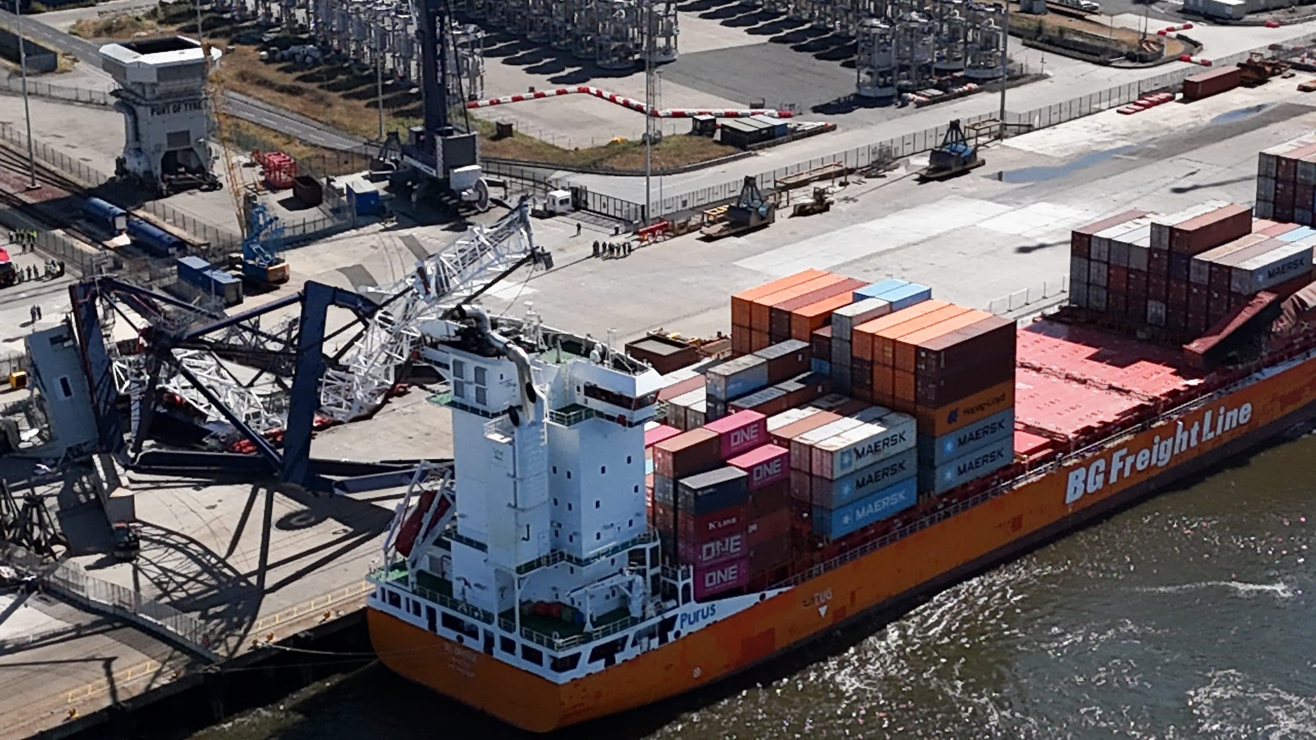 Port of Tyne Begins Recovery After Crane Collapse and Pellet Spill Incident