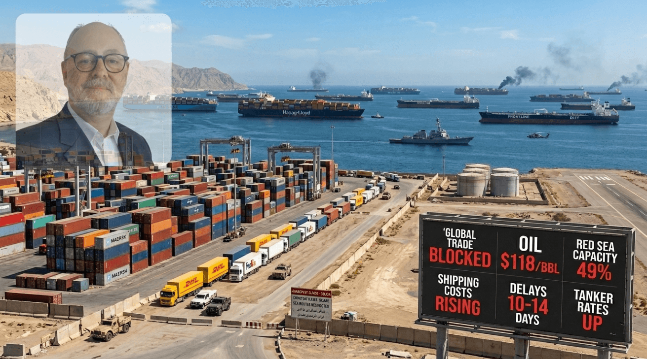 Simultaneous Blockage of Red Sea and Strait of Hormuz Impacts Global Shipping