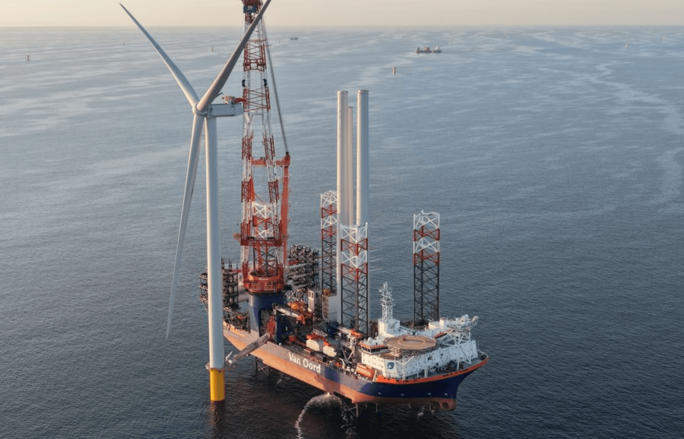 Van Oord Begins Turbine Installation for Ecowende Offshore Wind Farm in Dutch North Sea