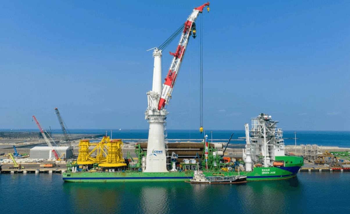 Fengmiao Offshore Wind Farm in Taiwan Begins Pin Pile Foundation Installation