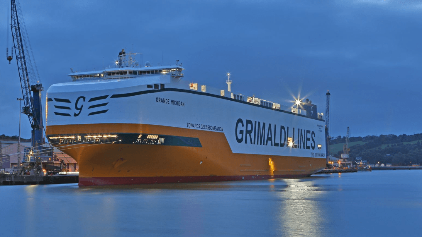 Grimaldi Group Introduces New 9,000 CEU Vessel for Eco-Friendly Automotive Logistics