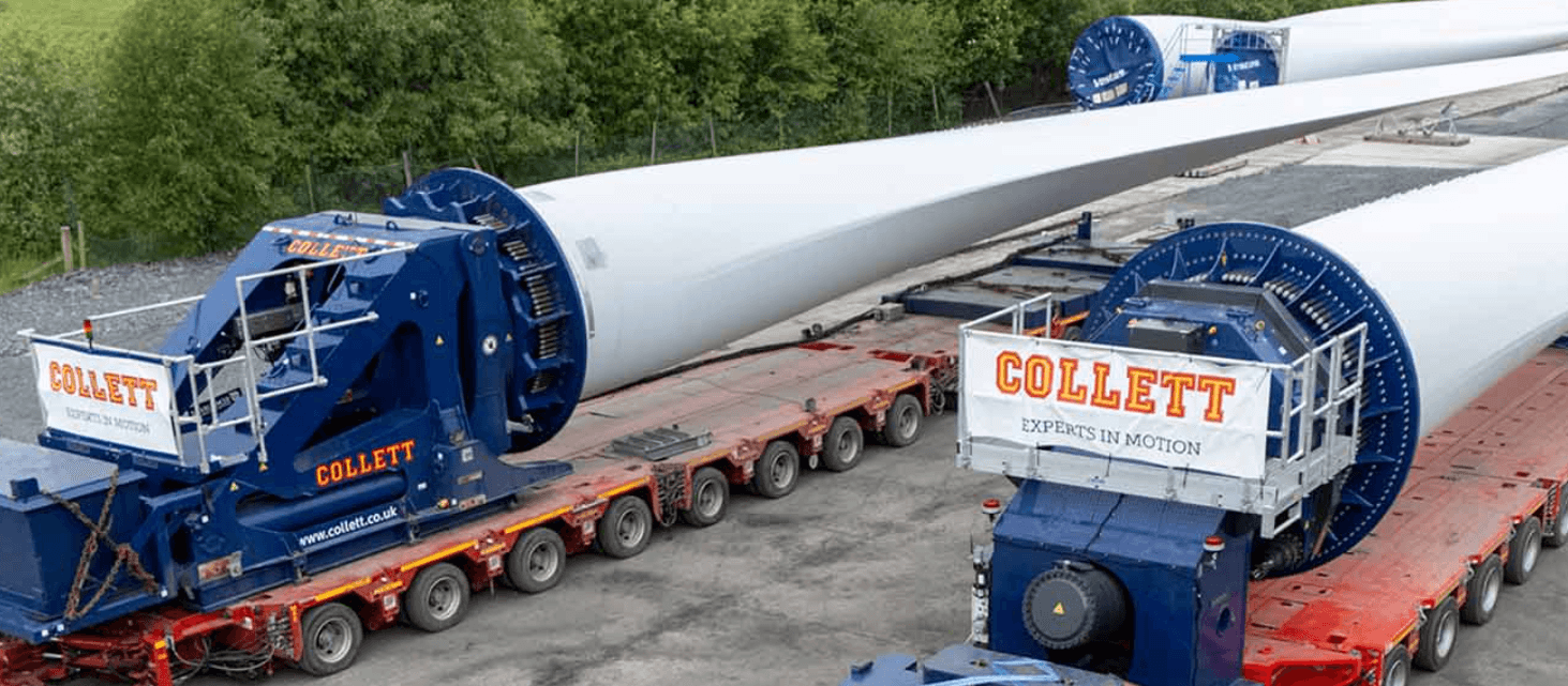 Collett Utilizes Dual Blade Lifters for Sanquhar II Wind Turbine Deliveries