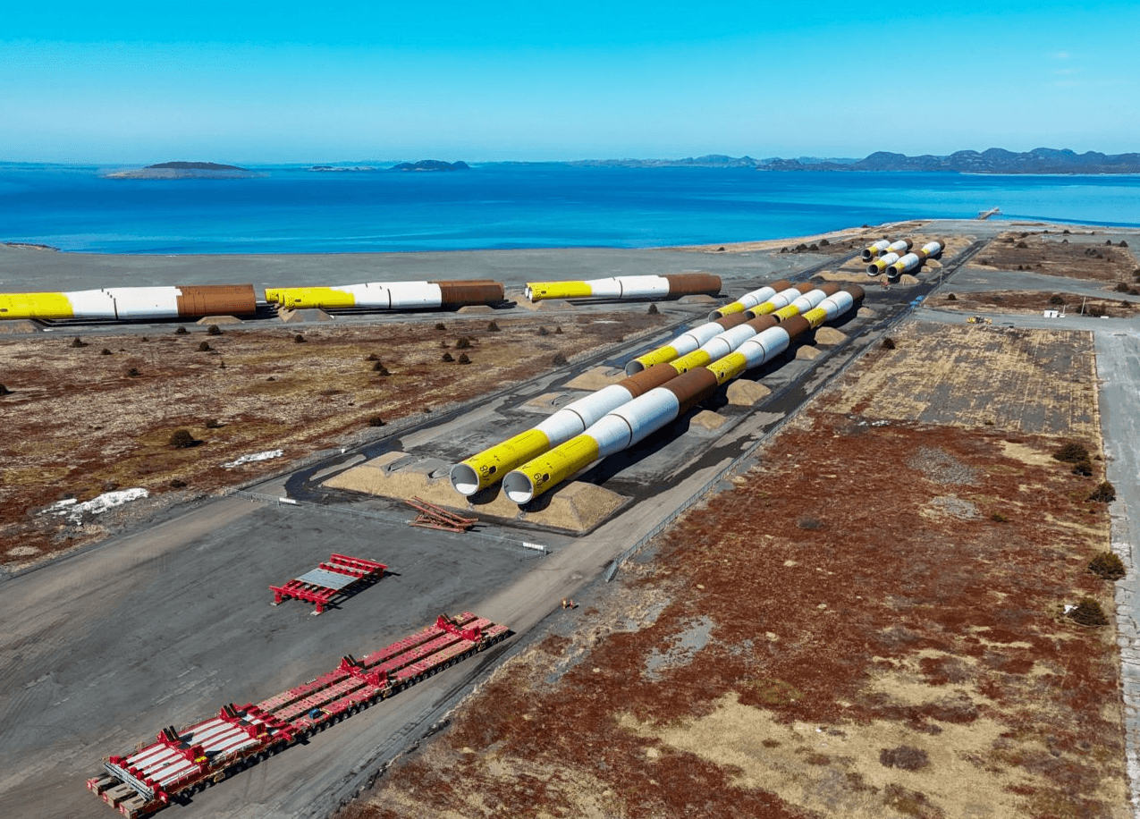 Mammoet Deploys Specialized System for Offshore Wind Monopiles at Port of Argentia