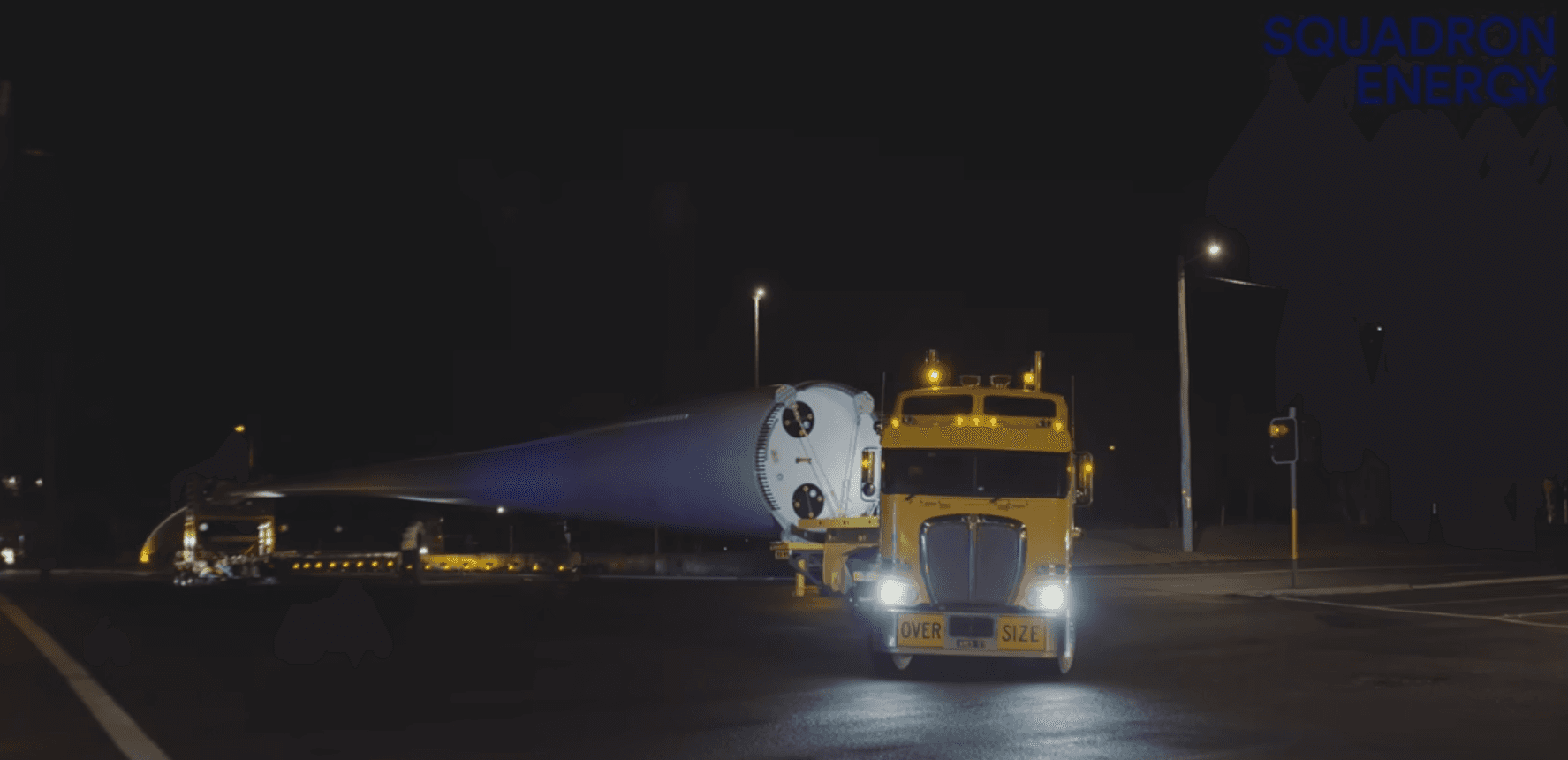 Squadron Energy Transports First 80-Meter Wind Turbine Blades to Uungula Wind Farm