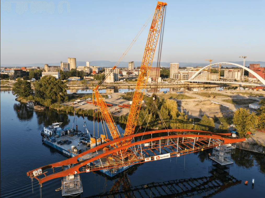 Sarens Completes Heavy Lift for Strasbourg Footbridge Project