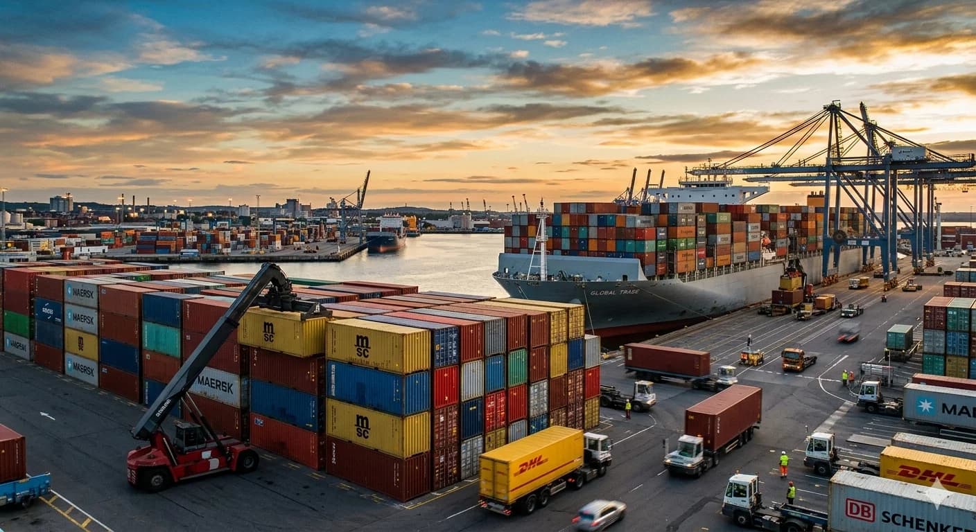 Asia Port Congestion Diverts Container Ships to Suez, Europe Rates Decline
