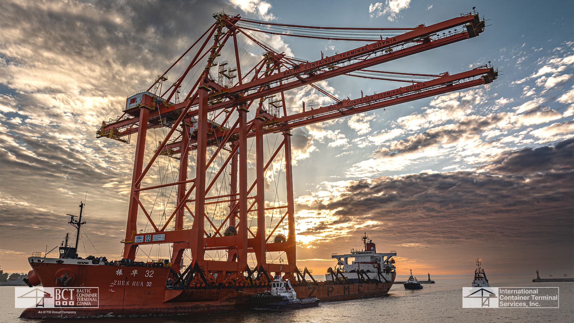Baltic Container Terminal in Gdynia Receives New ZPMC Quay Cranes