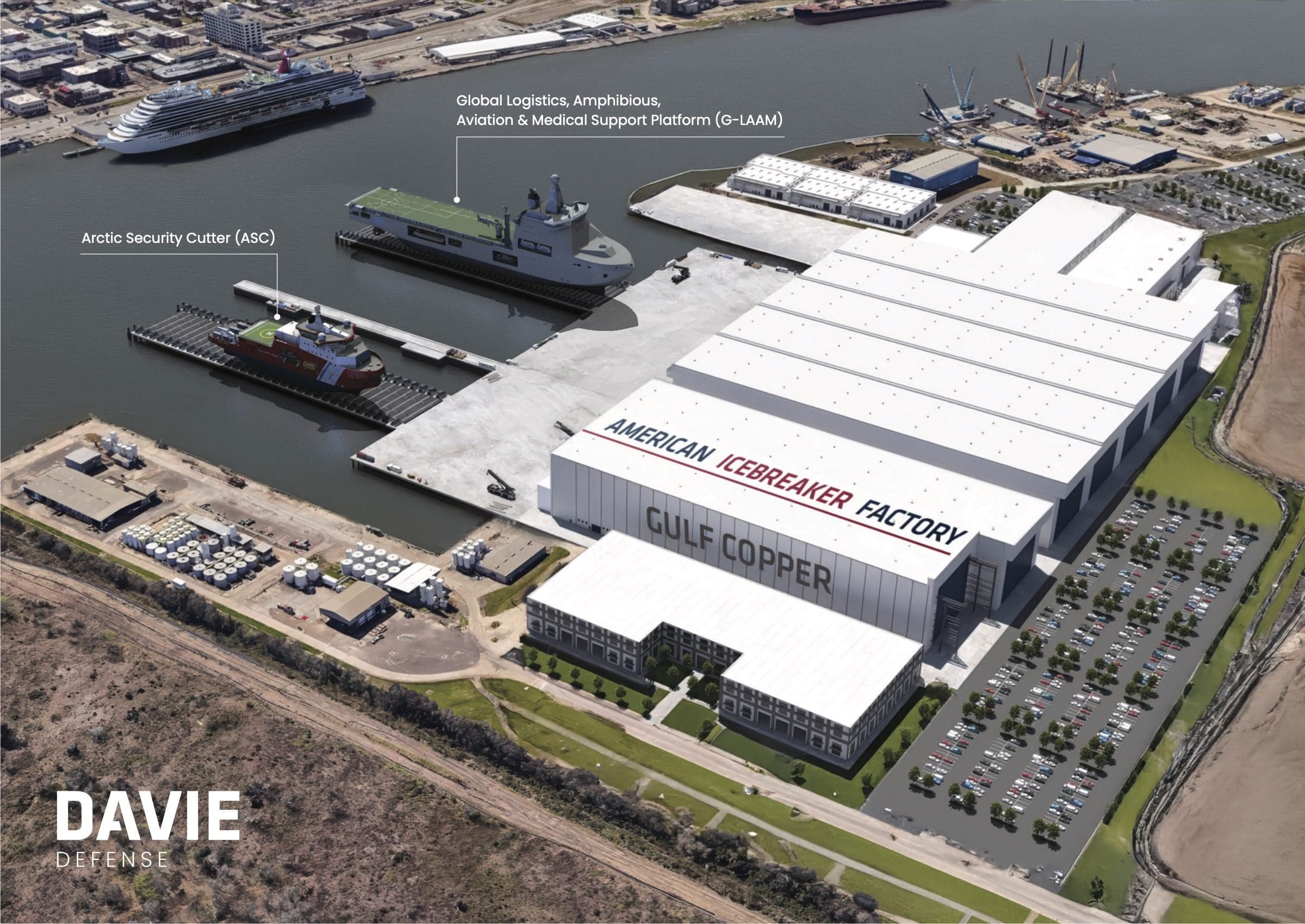Davie Defense Initiates $1 Billion Texas Shipyard Expansion for US Coast Guard Icebreakers