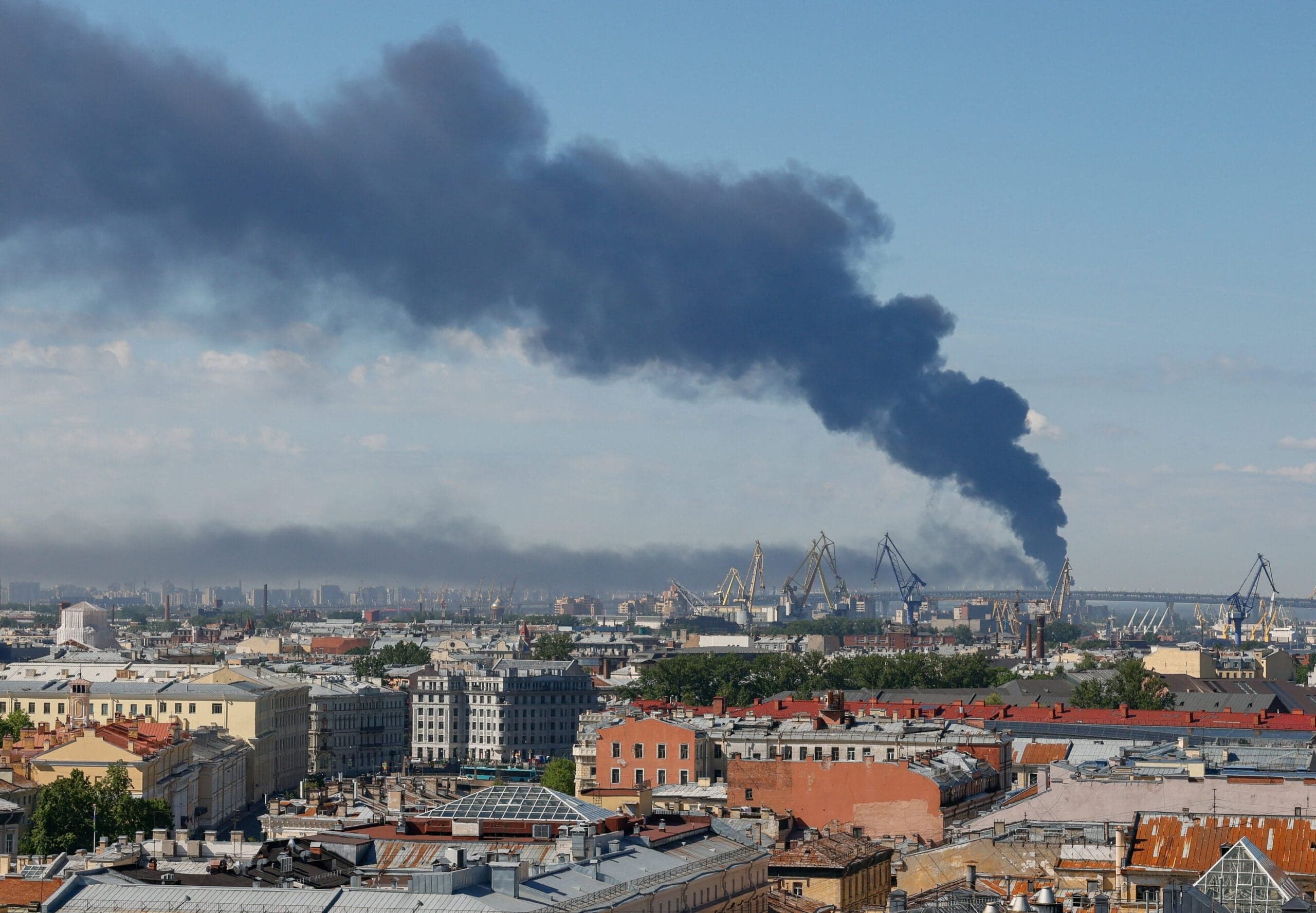 Ukrainian Drone Attack Strikes St. Petersburg Oil Terminal and Port Facilities