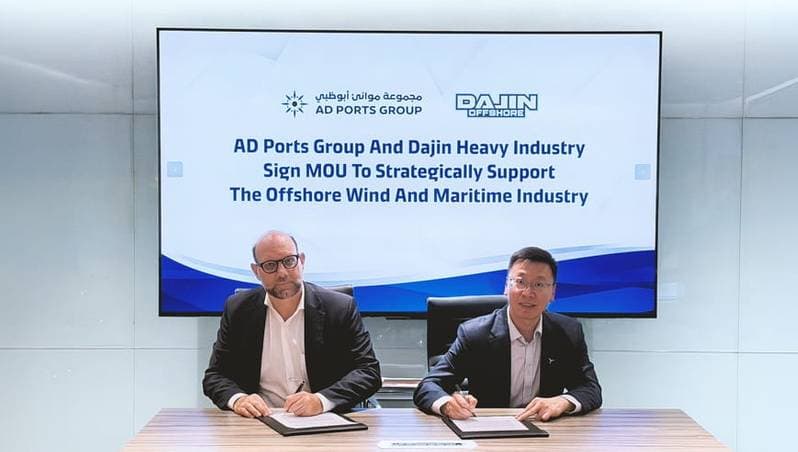 AD Ports Group and Dajin Heavy Industry Partner for Offshore Wind Logistics