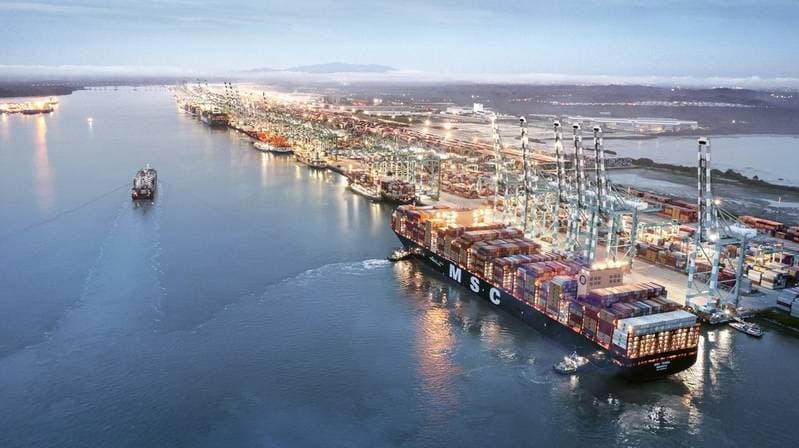 MSC Container Ship Struck by Projectiles in Iraqi Port of Umm Qasr