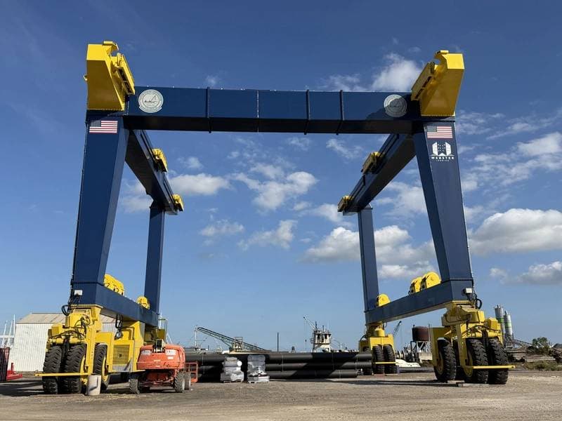 New Gulf Coast Shipyard Opens with 660-ton Travelift for Commercial Vessels