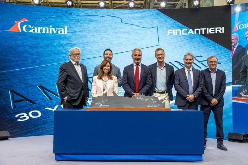 Fincantieri Delivers 76th Vessel to Carnival, Begins Construction on New Cruise Ship