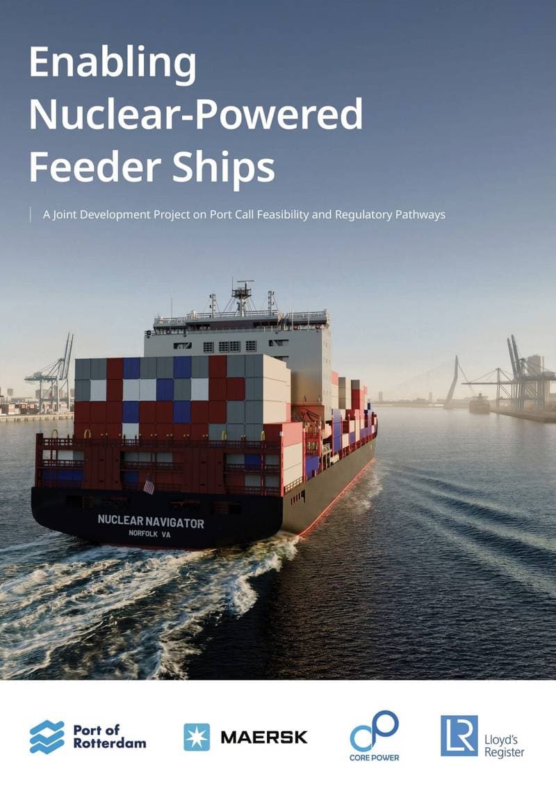 Rotterdam Study Explores Feasibility of Nuclear-Powered Feeder Ships