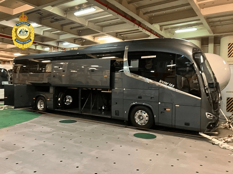 Australian Border Force Intercepts Cocaine Shipment in Luxury Bus via RoRo Vessel