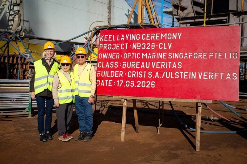OMS Group Begins Hull Assembly for New Cable-Laying Vessel CS Resilience