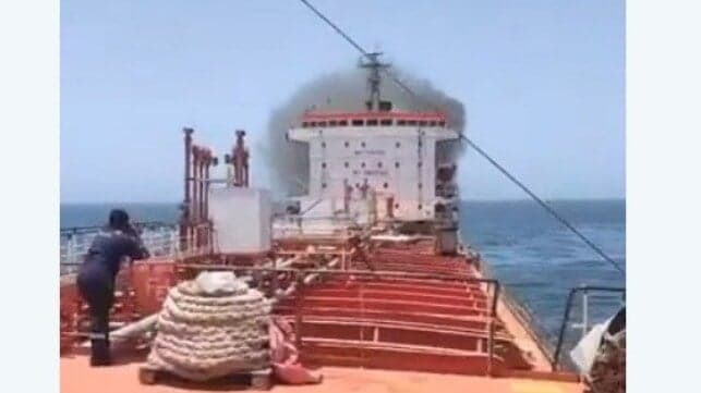 Indian Crew Rescued from Tanker Fire Off Oman Coast
