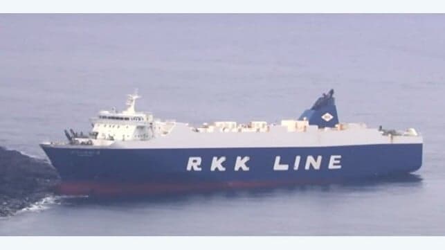 Japanese Ro-Ro Ferry Runs Aground En Route to Tokyo
