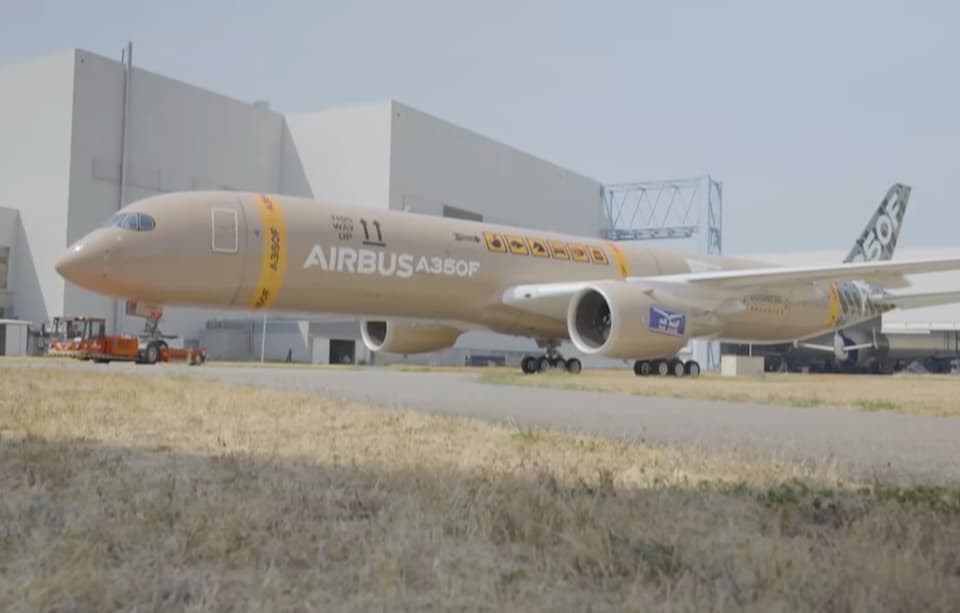 Airbus Reveals A350F Freighter Test Aircraft with Unique Parcel Livery
