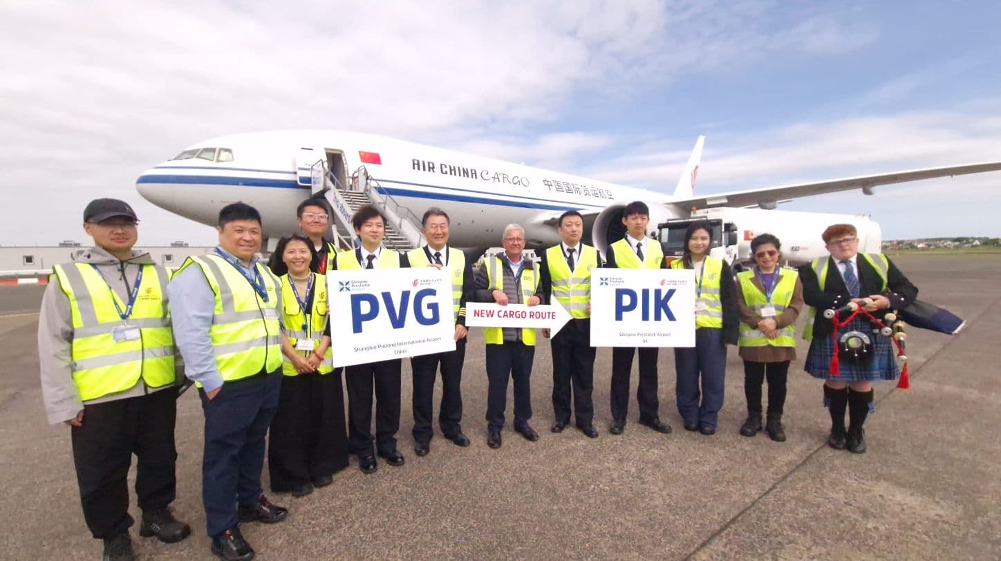 Glasgow Prestwick Airport Establishes Direct Air Cargo Link to Shanghai Pudong