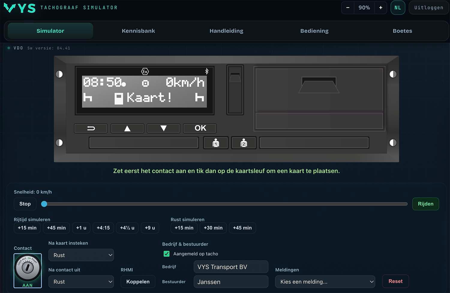 New VYS Tacho Simulator Replaces VDO Tool for Driver Training